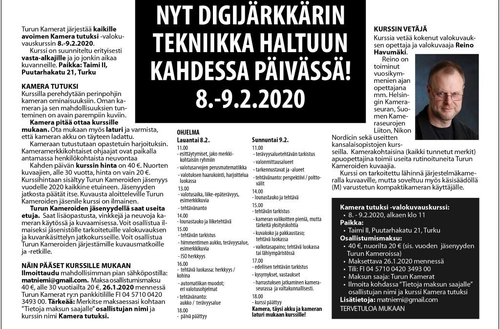 Digijärkkärin tehokurssi Turussa helmikuussa 2020